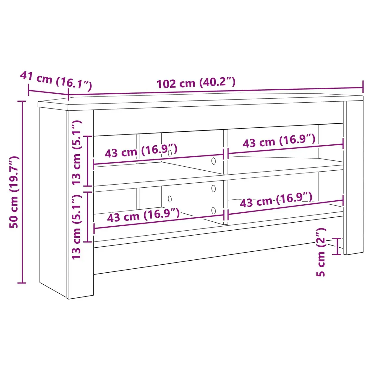 Corner TV Cabinet in High Gloss White
