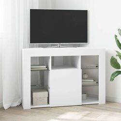 White Corner LED TV Cabinet with Modern Design 100x40x68cm