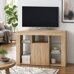 Reliable Grey Corner LED TV Cabinet for Modern Homes