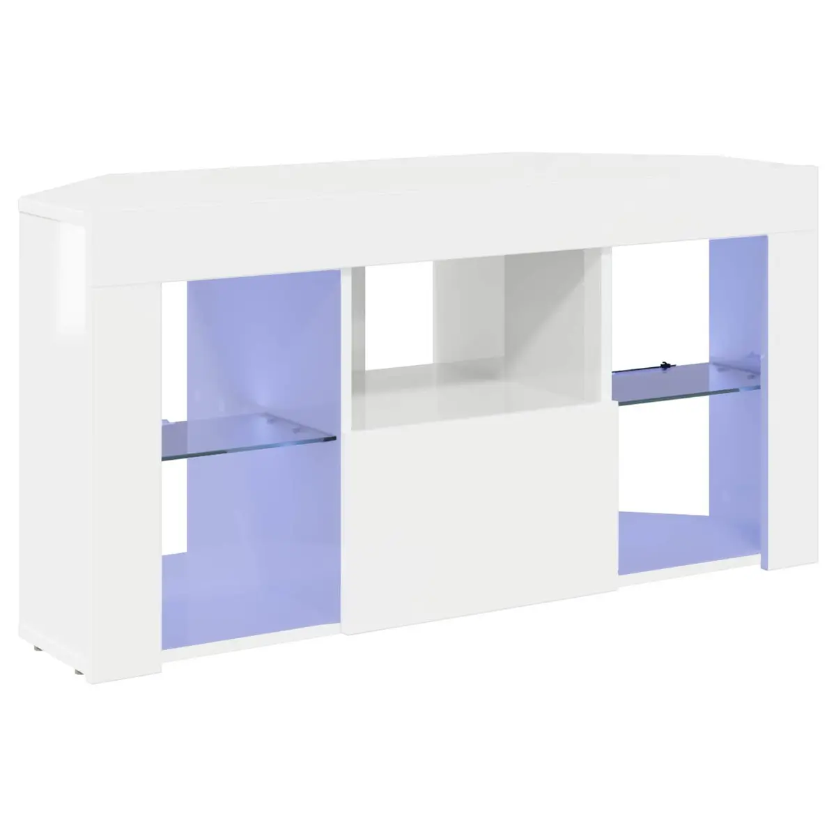 High Gloss White Corner TV Cabinet