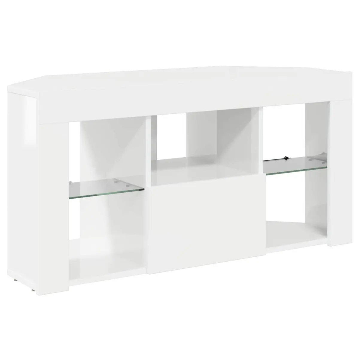High Gloss White Corner TV Cabinet