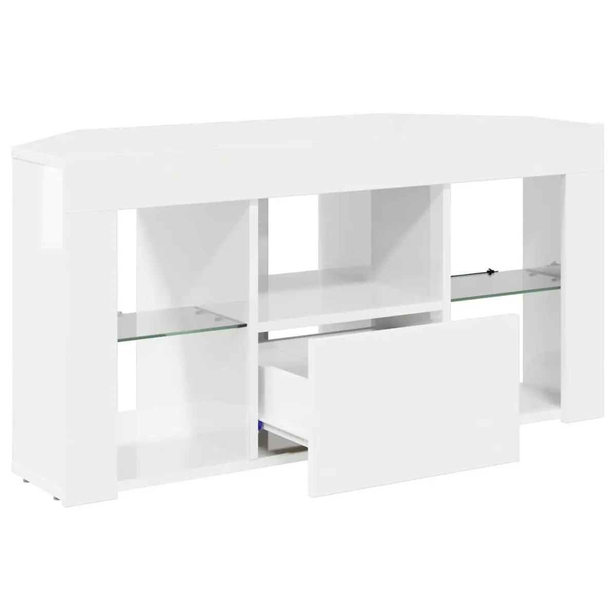 High Gloss White Corner TV Cabinet