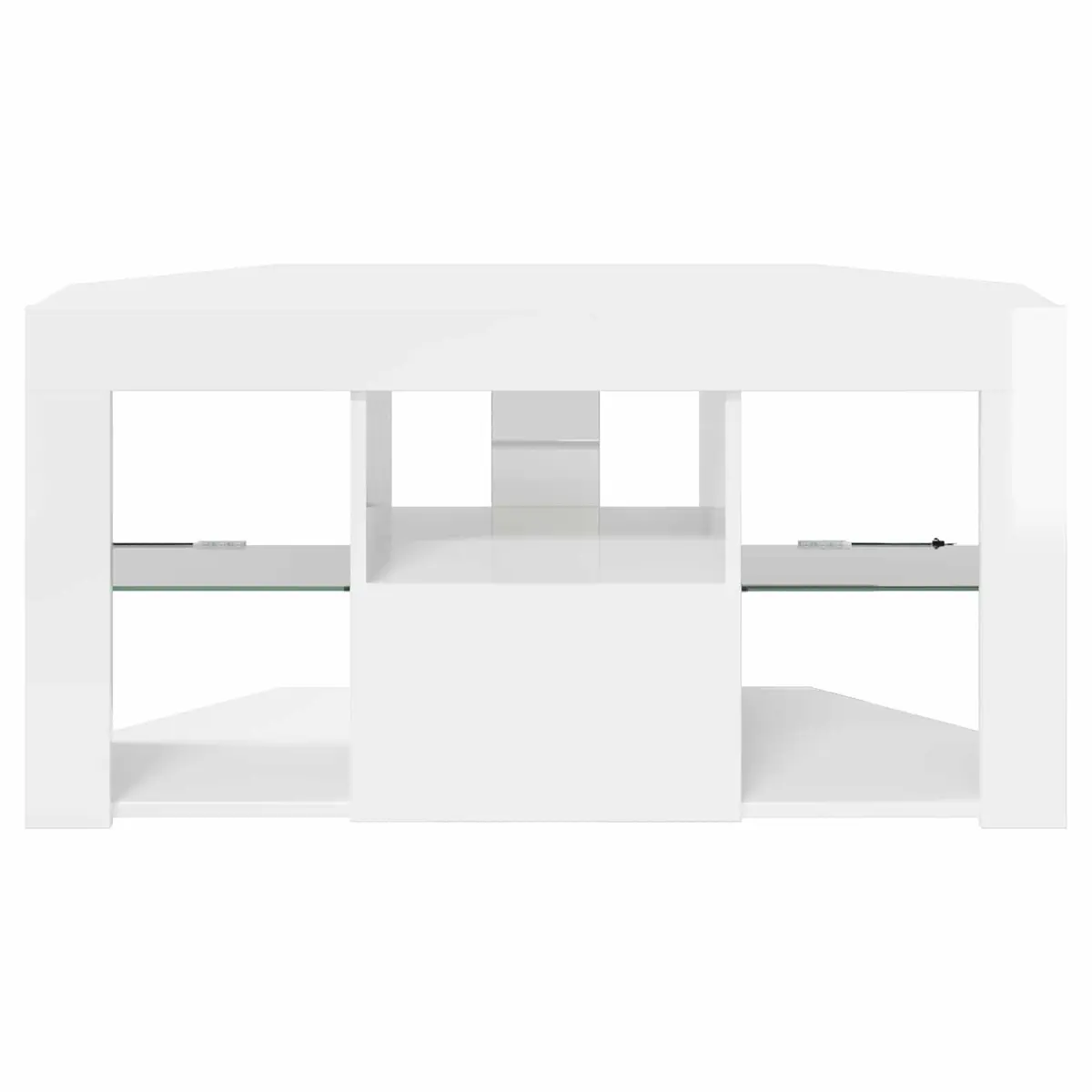 High Gloss White Corner TV Cabinet