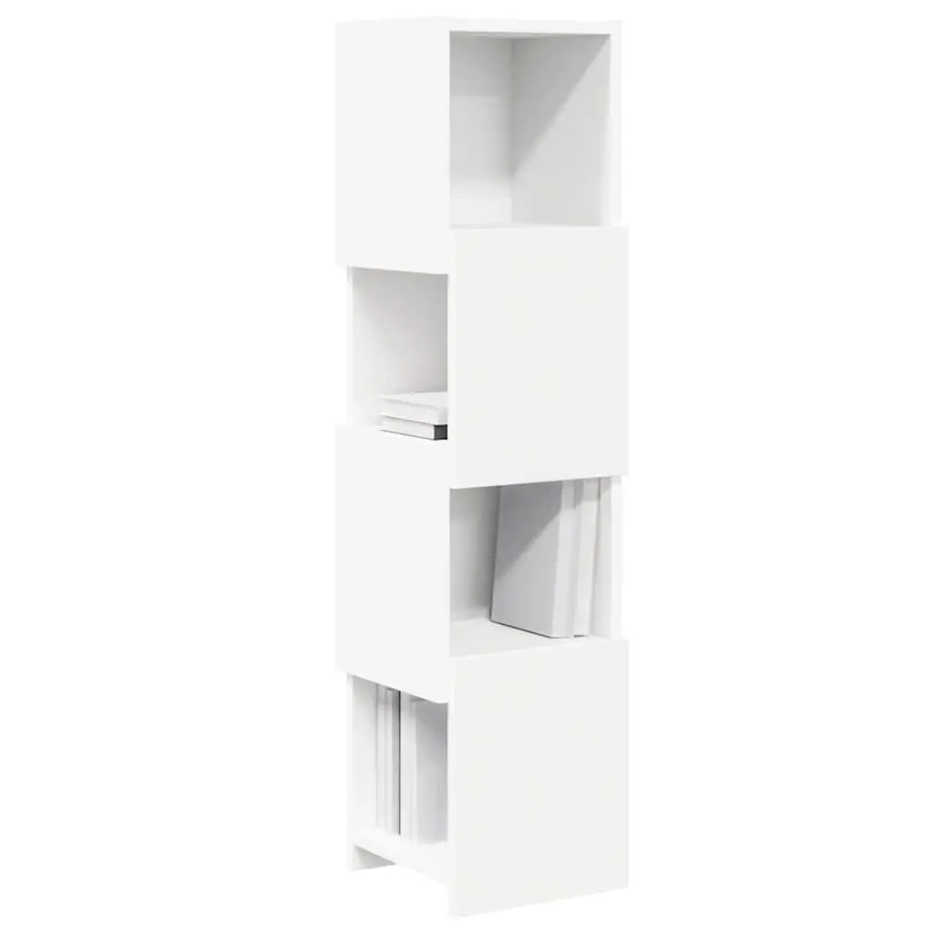 Corner Storage Cabinet Modern Shelving Unit 25.5x25x102cm Matte