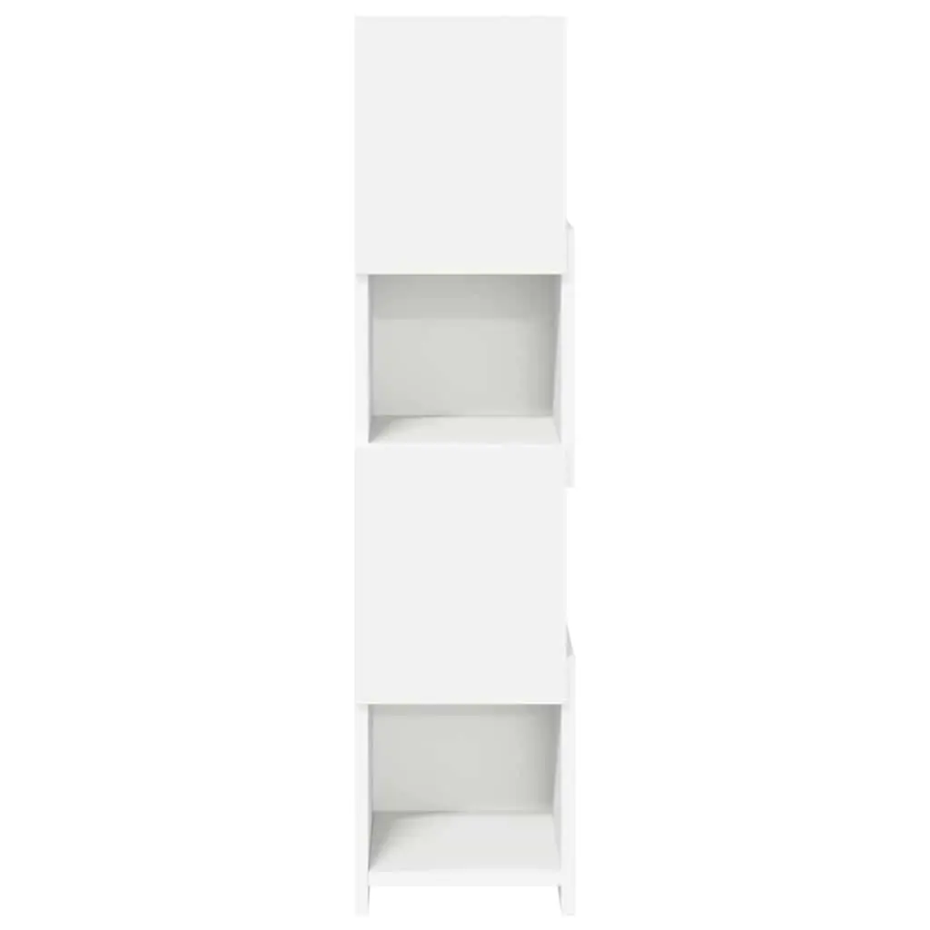 Corner Storage Cabinet Modern Shelving Unit 25.5x25x102cm Matte