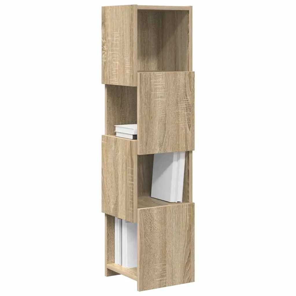 Corner Storage Cabinet Brown Sonoma Oak Modern Furniture Living Room Shelving