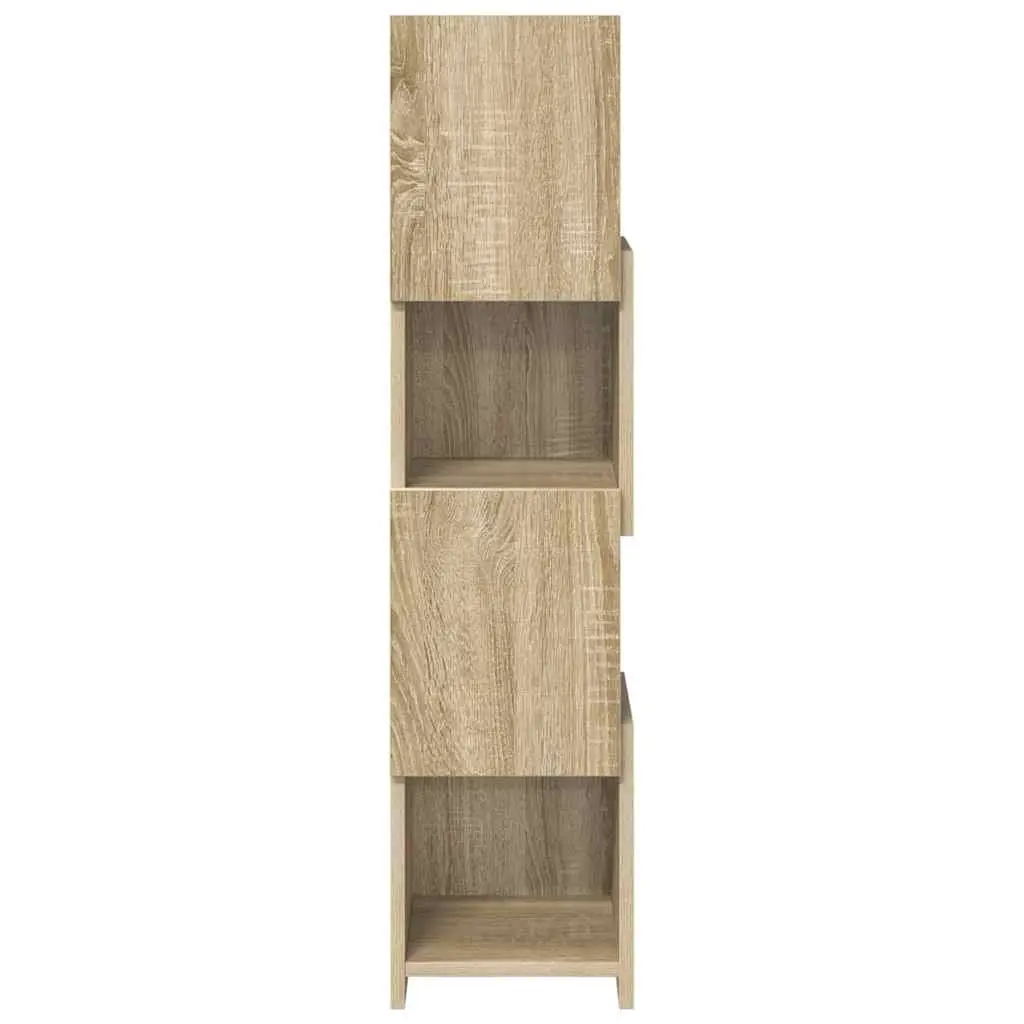 Corner Storage Cabinet Brown Sonoma Oak Modern Furniture Living Room Shelving