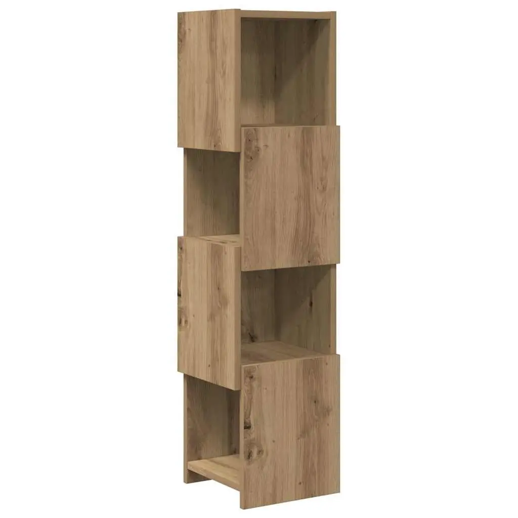 Corner Storage Cabinet Space-saving 25.5x25x102cm Brown Modern Living Room Organiser Shelf