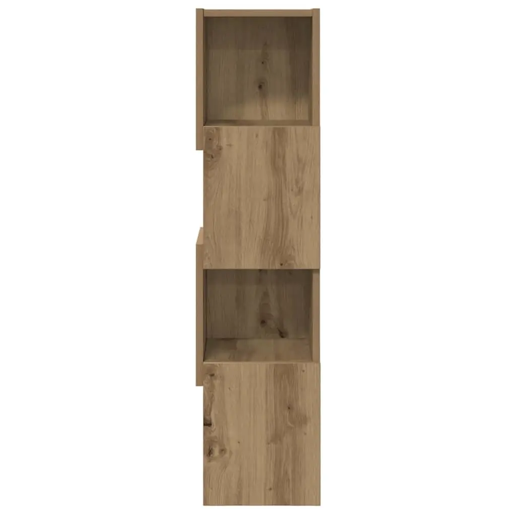 Corner Storage Cabinet Space-saving 25.5x25x102cm Brown Modern Living Room Organiser Shelf