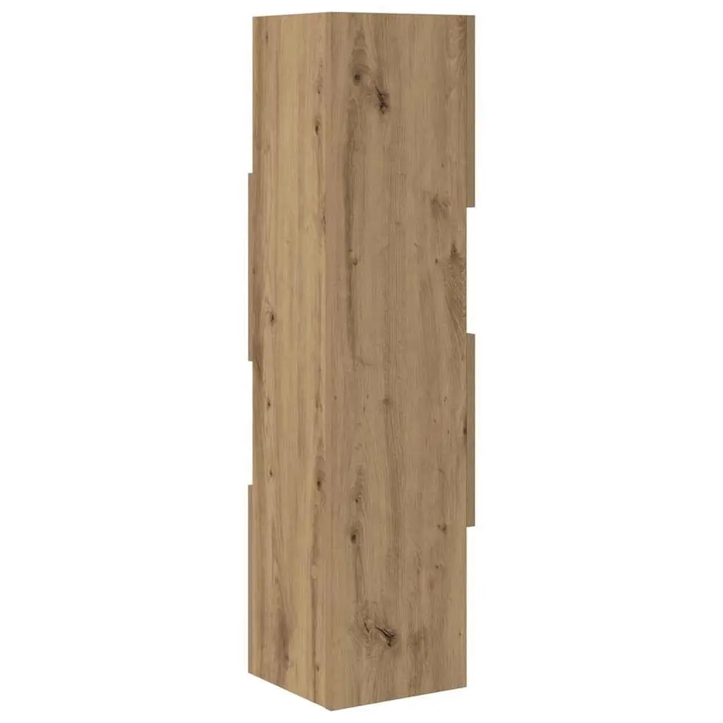 Corner Storage Cabinet Space-saving 25.5x25x102cm Brown Modern Living Room Organiser Shelf