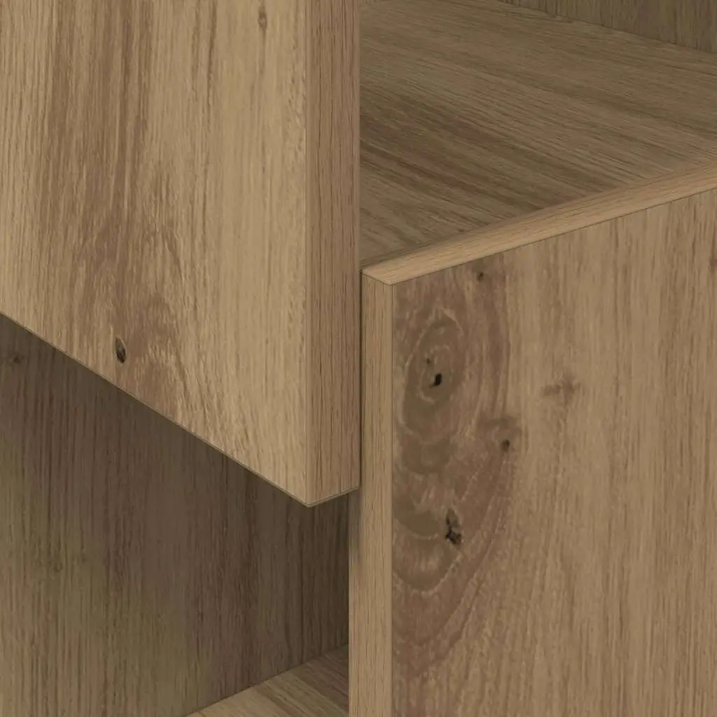 Corner Storage Cabinet Space-saving 25.5x25x102cm Brown Modern Living Room Organiser Shelf
