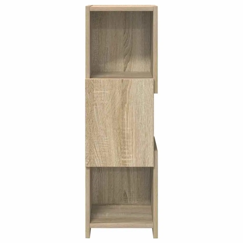 Corner Storage Cabinet Brown Modern Living Room Organizer 25.5cm W x 25cm D x 80cm H Engineered Wood