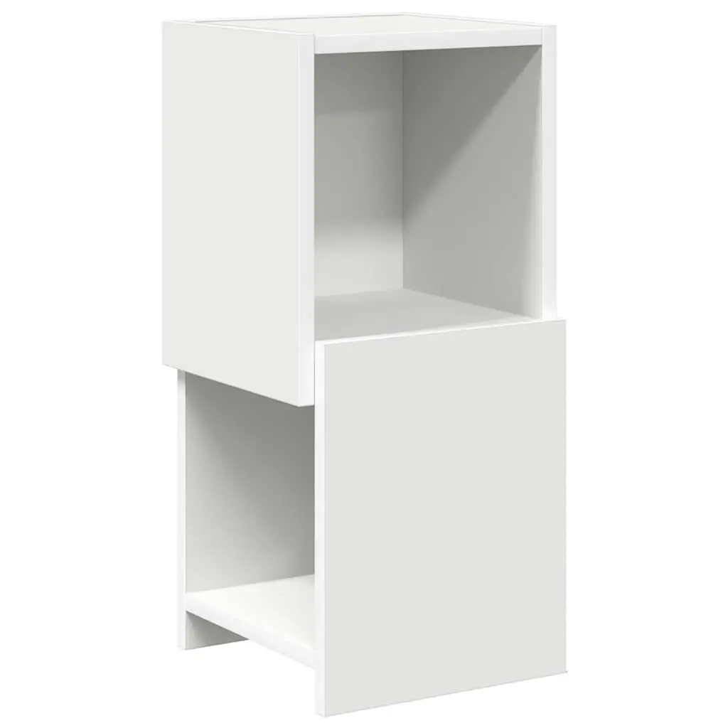 Corner Storage Cabinet Modern Living Room Shelving Unit 25.5x25x55cm Matte