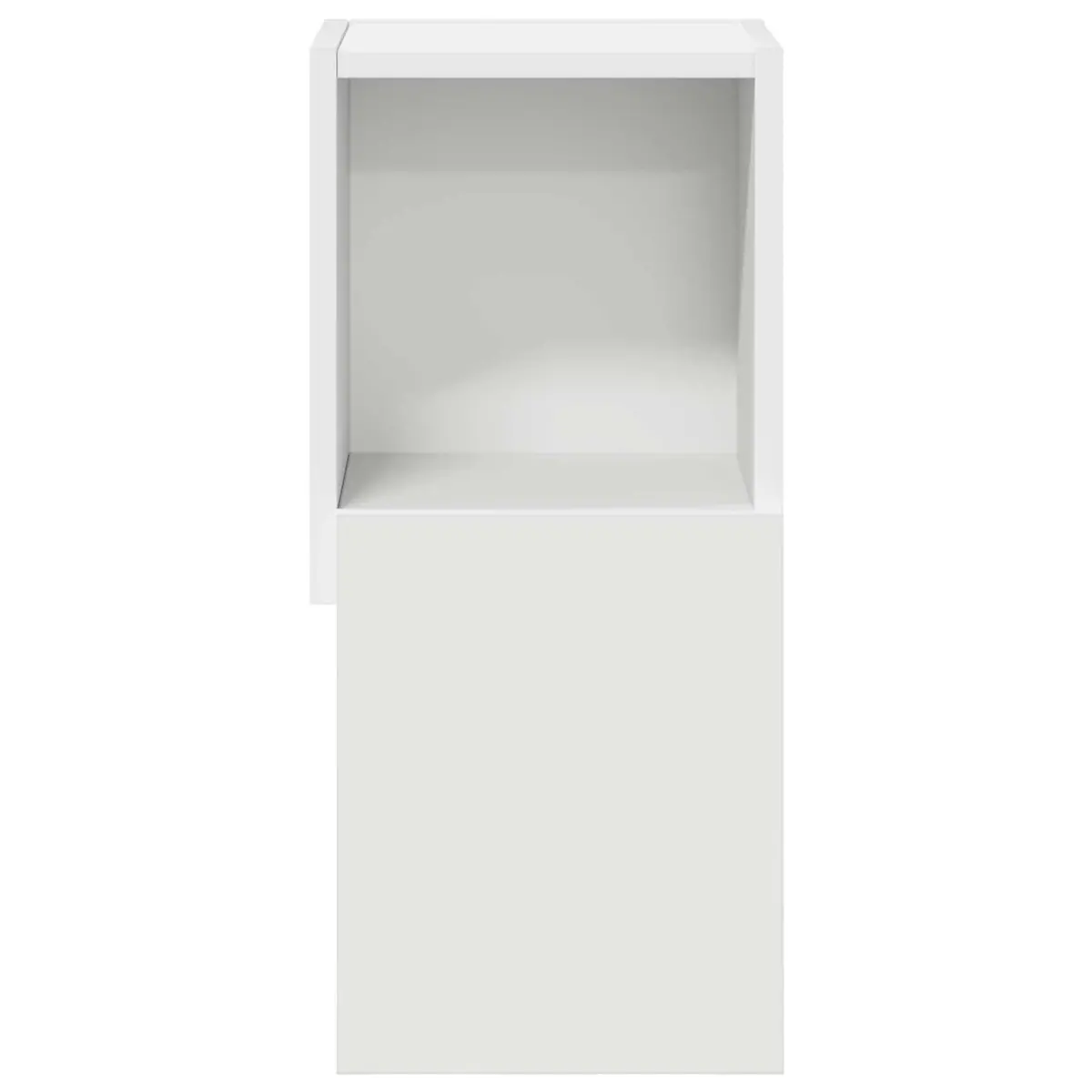 Corner Storage Cabinet Modern Living Room Shelving Unit 25.5x25x55cm Matte