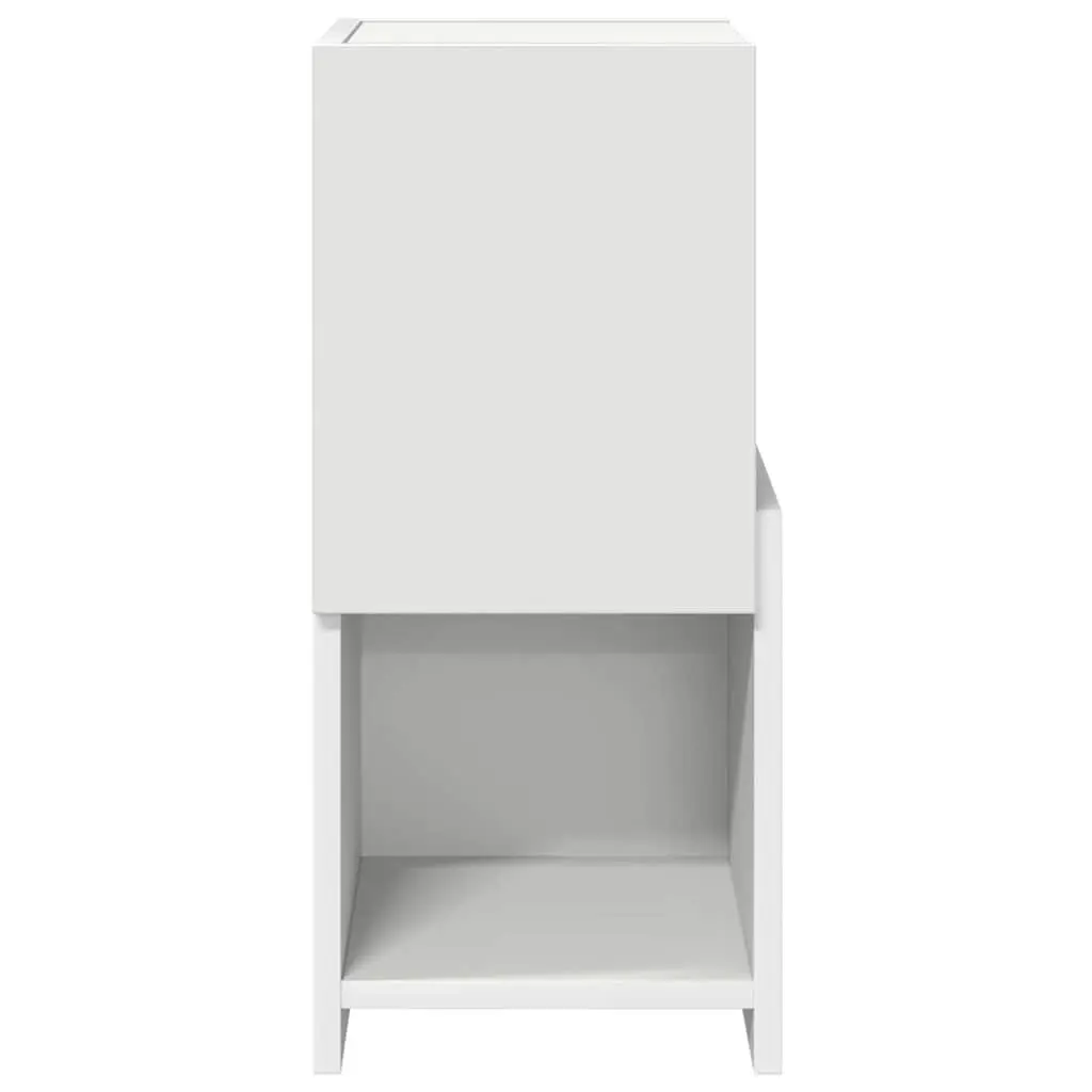Corner Storage Cabinet Modern Living Room Shelving Unit 25.5x25x55cm Matte