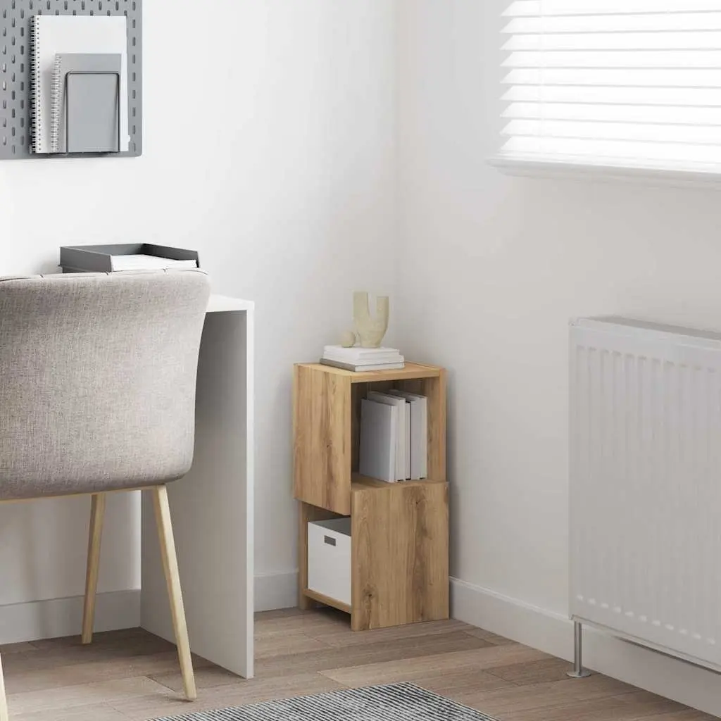 Corner Storage Cabinet Space-saving 25.5x25x55cm Brown Modern Living Room Shelving Unit