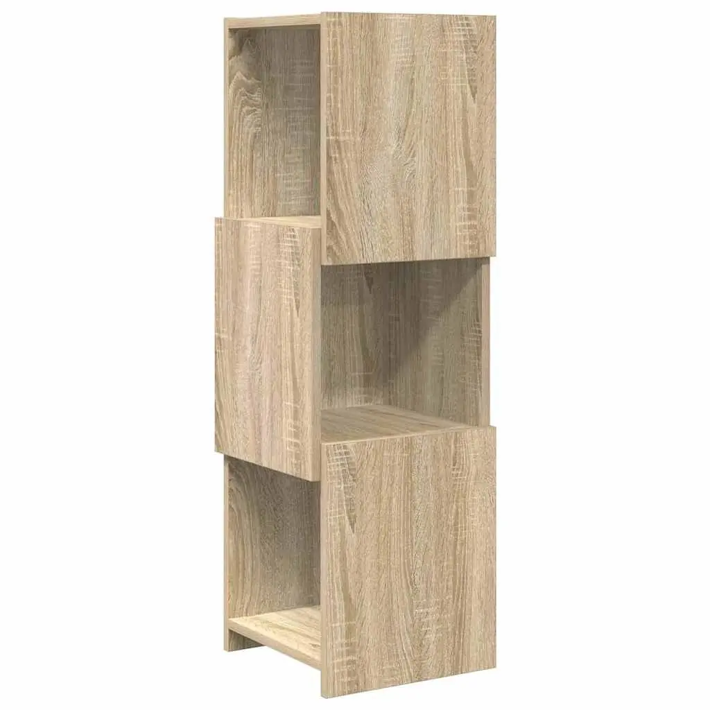 Corner Storage Cabinet Brown Engineered Wood 30.5cm W 30cm D 95cm H Sonoma Oak Living Room Organiser