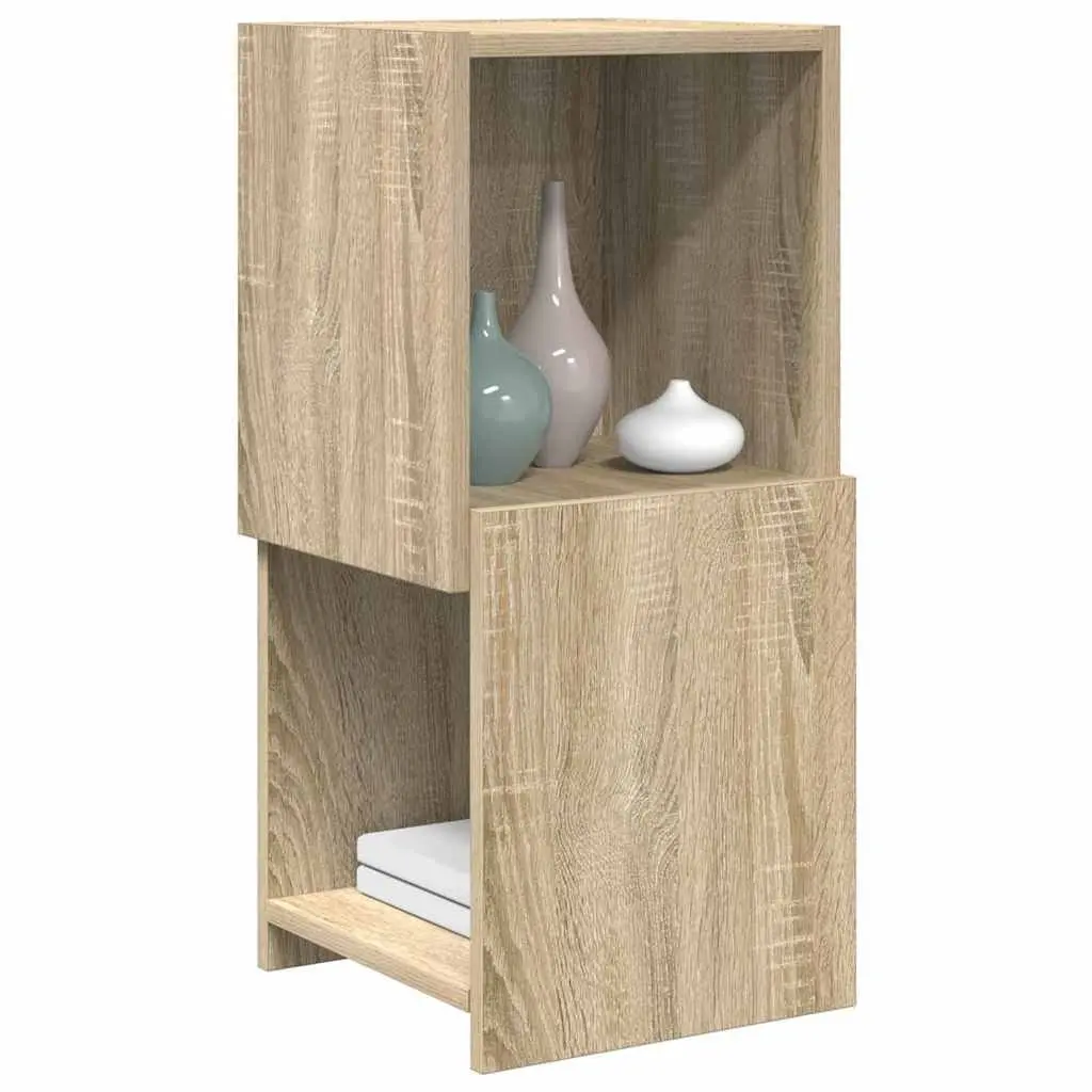 Corner Storage Cabinet Brown Modern Organizer 30.5W x 30D x 65H cm