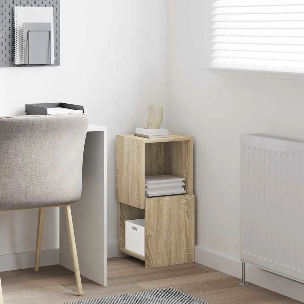 Corner Storage Cabinet Brown Modern Organizer 30.5W x 30D x 65H cm