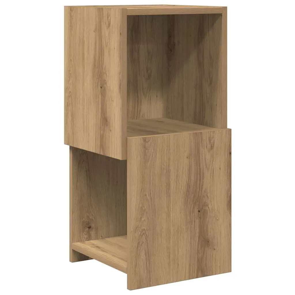 Corner Storage Cabinet Space-saving 30.5x30x65cm Brown Modern Living Room Organiser Shelving