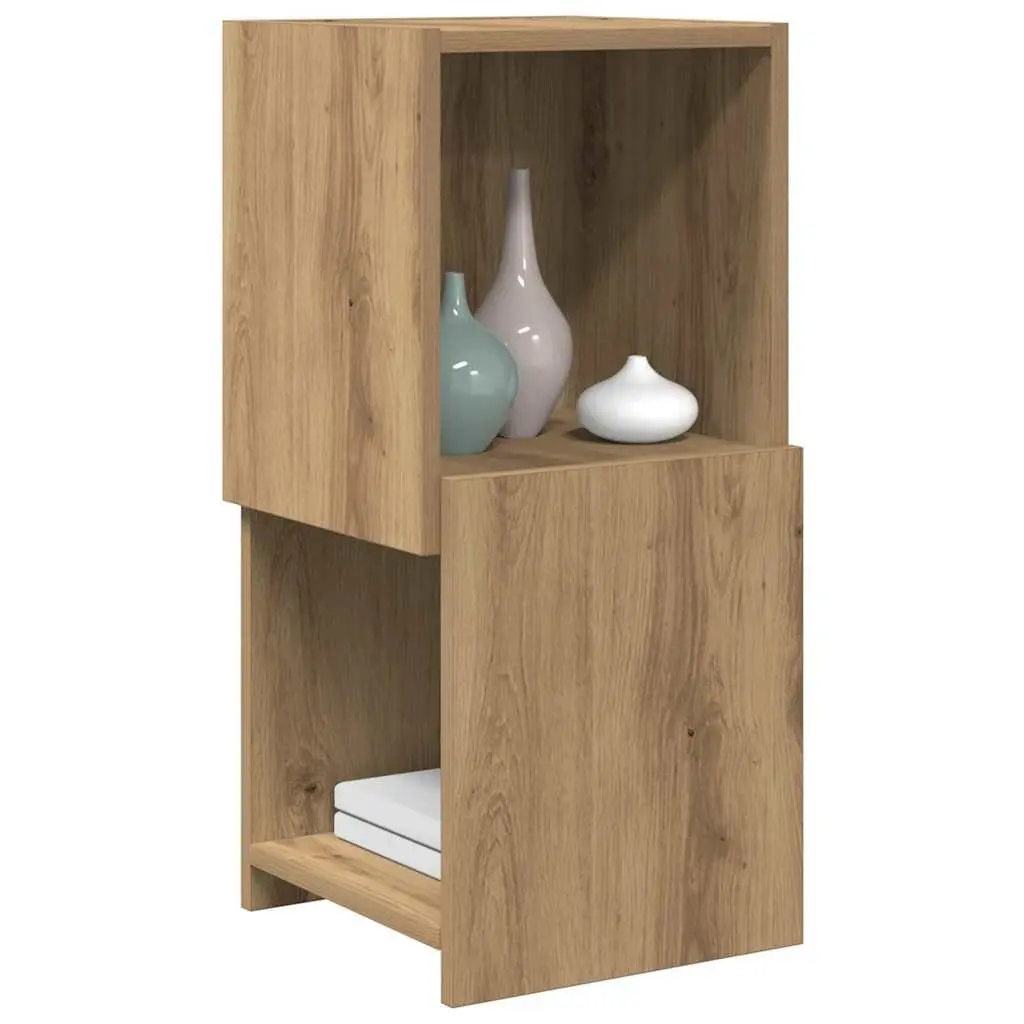 Corner Storage Cabinet Space-saving 30.5x30x65cm Brown Modern Living Room Organiser Shelving