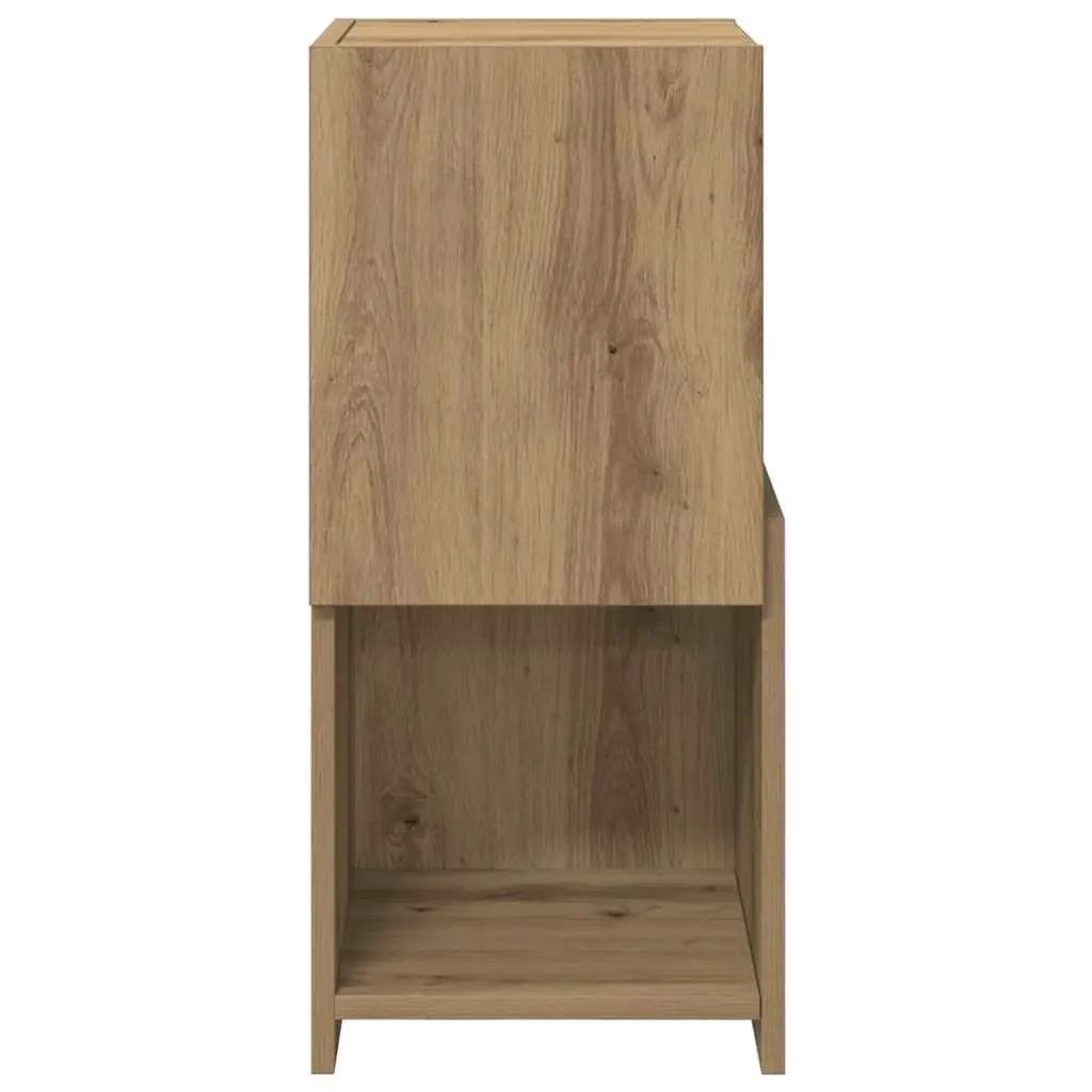 Corner Storage Cabinet Space-saving 30.5x30x65cm Brown Modern Living Room Organiser Shelving