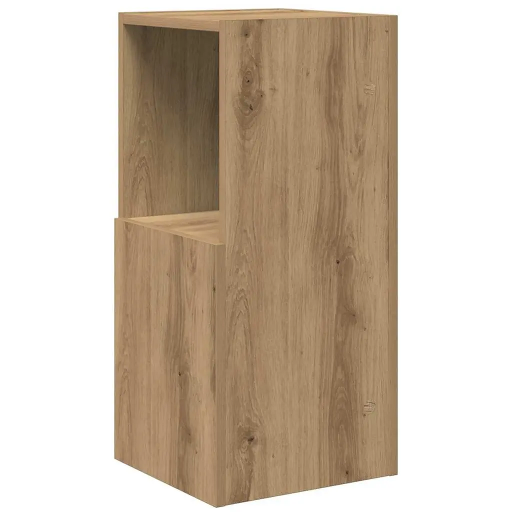 Corner Storage Cabinet Space-saving 30.5x30x65cm Brown Modern Living Room Organiser Shelving