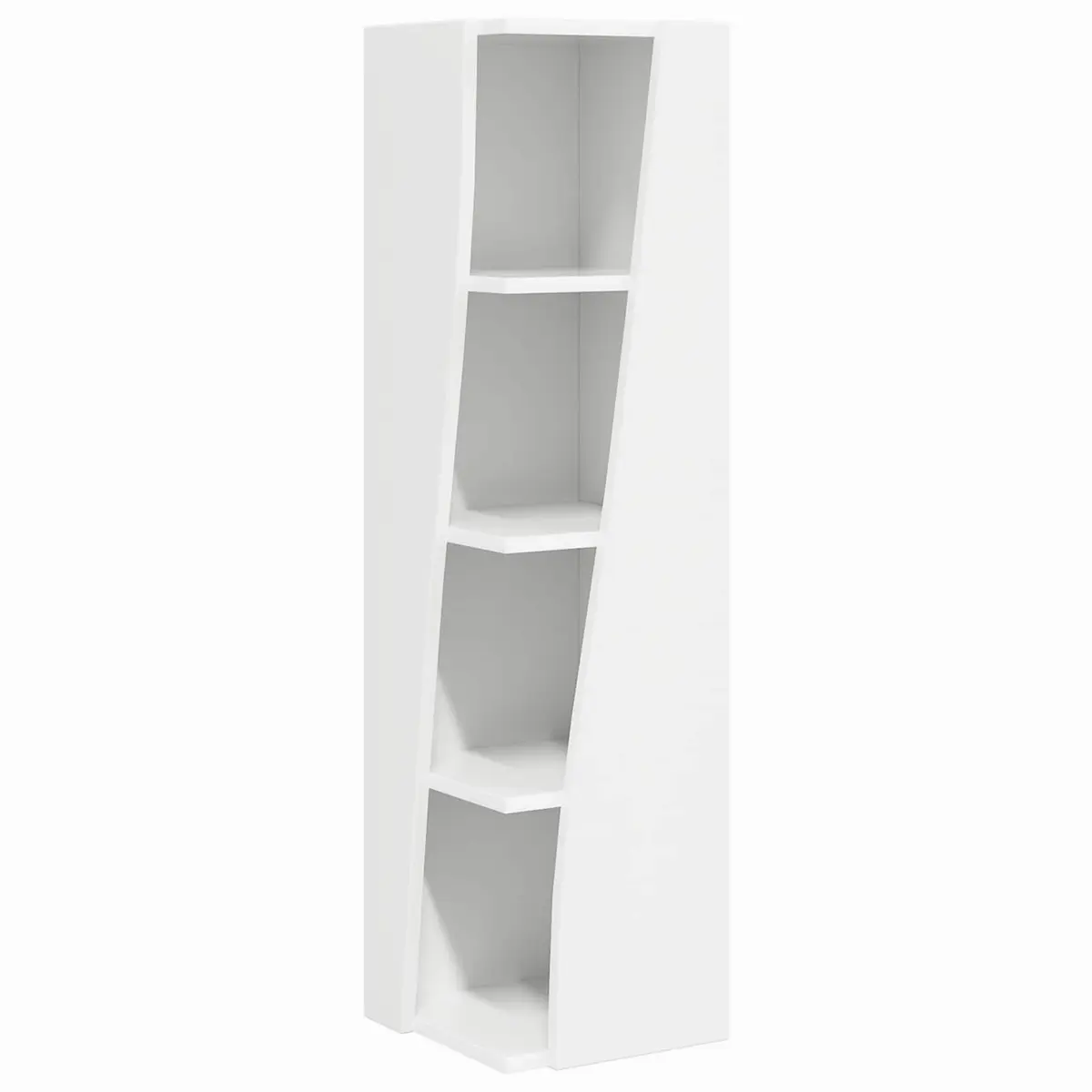 Corner Storage Cabinet Modern Living Room Shelving Unit 27.5x27x102cm Matte