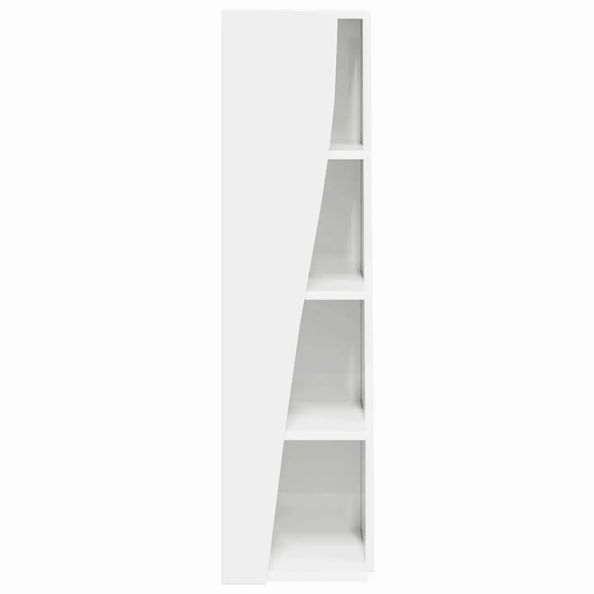Corner Storage Cabinet Modern Living Room Shelving Unit 27.5x27x102cm Matte