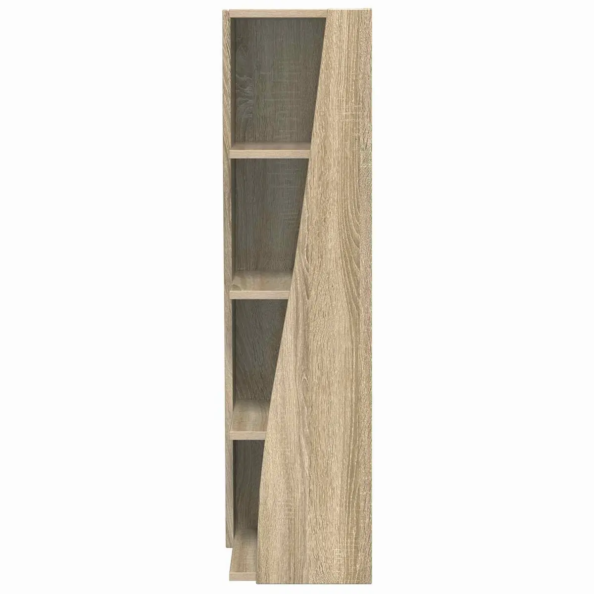Corner Storage Cabinet Brown Engineered Wood Space-Saving Living Room Furniture