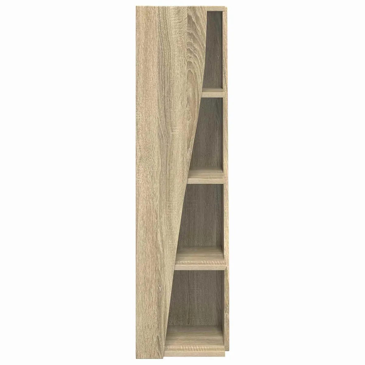 Corner Storage Cabinet Brown Engineered Wood Space-Saving Living Room Furniture
