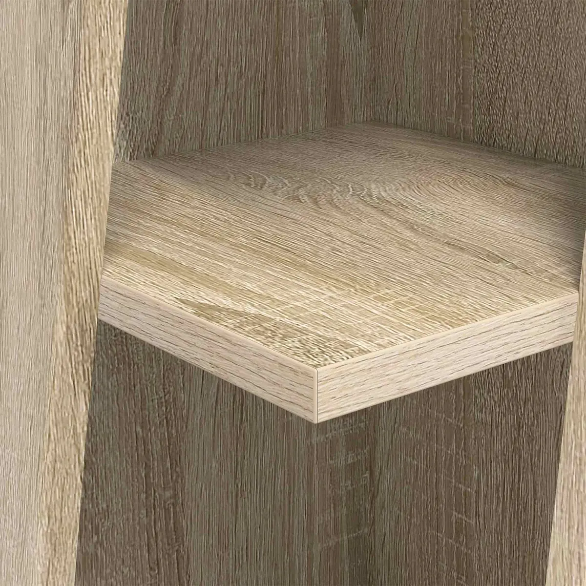 Corner Storage Cabinet Brown Engineered Wood Space-Saving Living Room Furniture