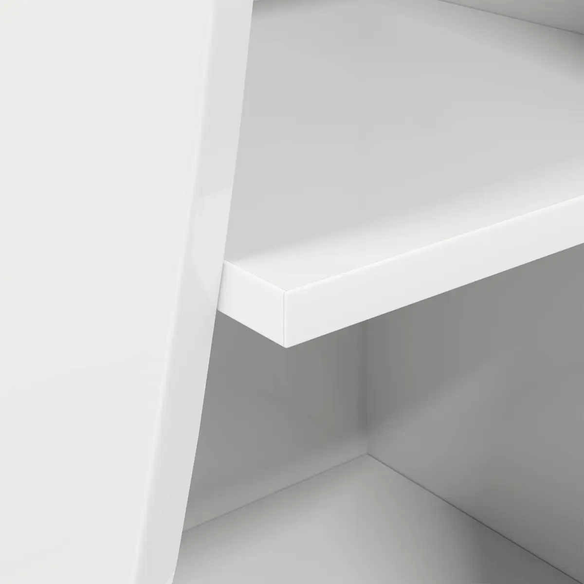 Corner Storage Cabinet Modern Organiser 32x32x102cm Matte Engineered Wood