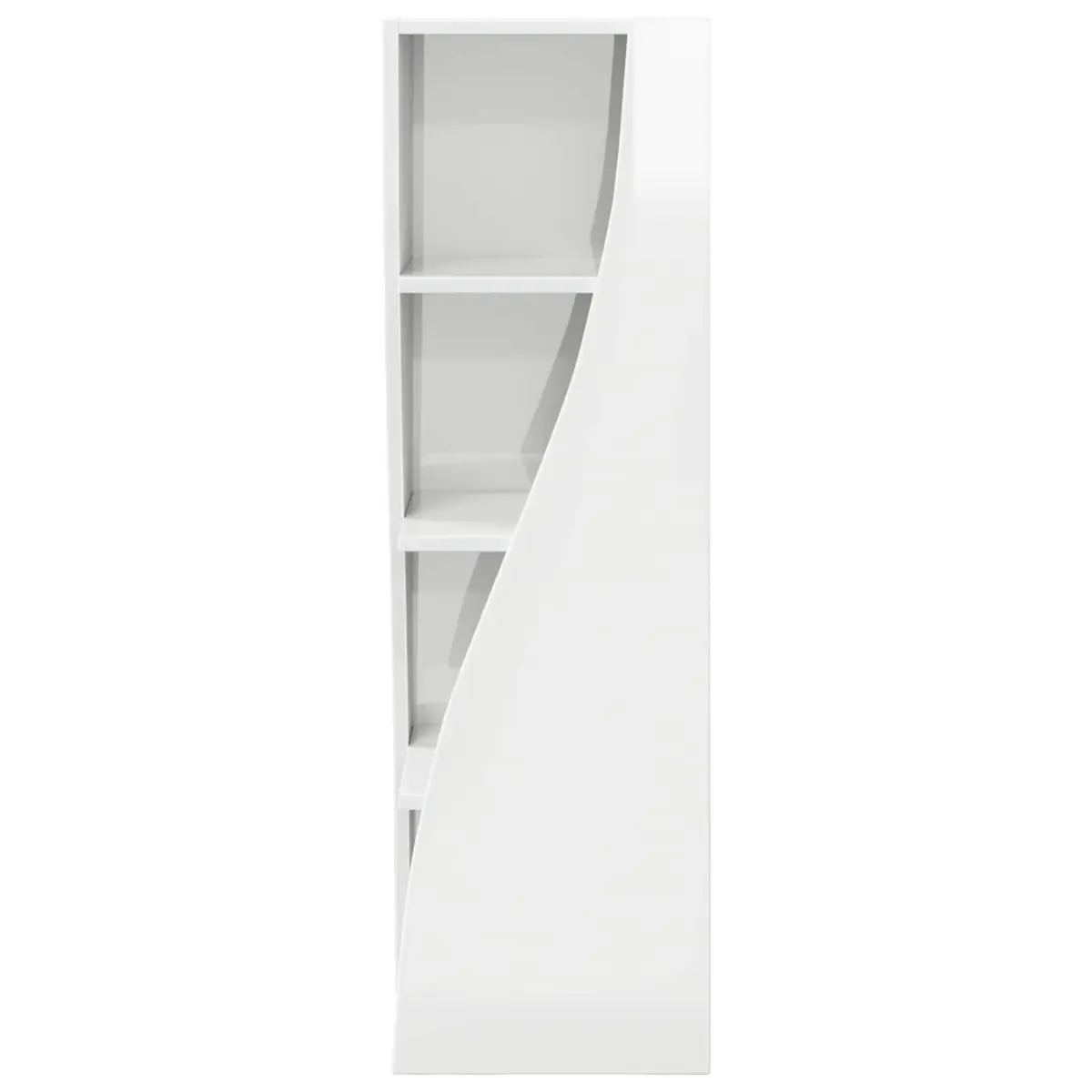 Corner Storage Cabinet High Gloss White Space-saving 32x32x102cm