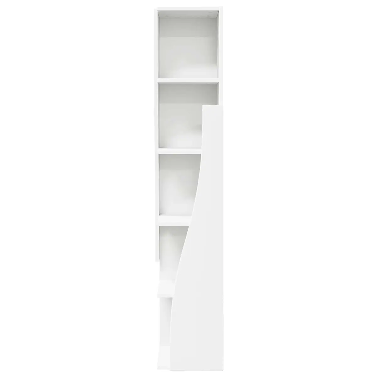 Corner Storage Cabinet Space-saving 27.5x27x140cm Modern Matte Living Room Shelving Unit