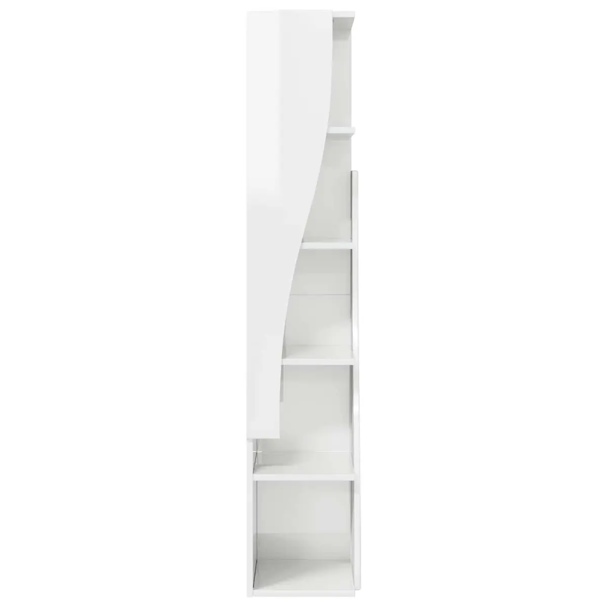 Corner Storage Cabinet Space-saving Organizer 27.5W x 27D x 140H cm High Gloss White