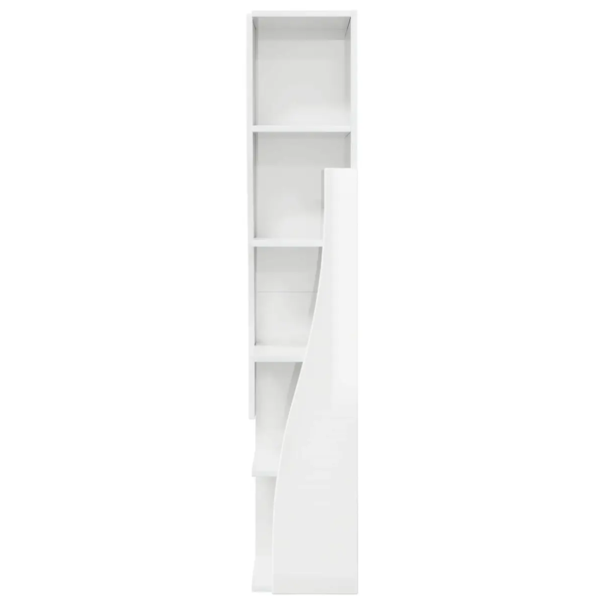 Corner Storage Cabinet Space-saving Organizer 27.5W x 27D x 140H cm High Gloss White