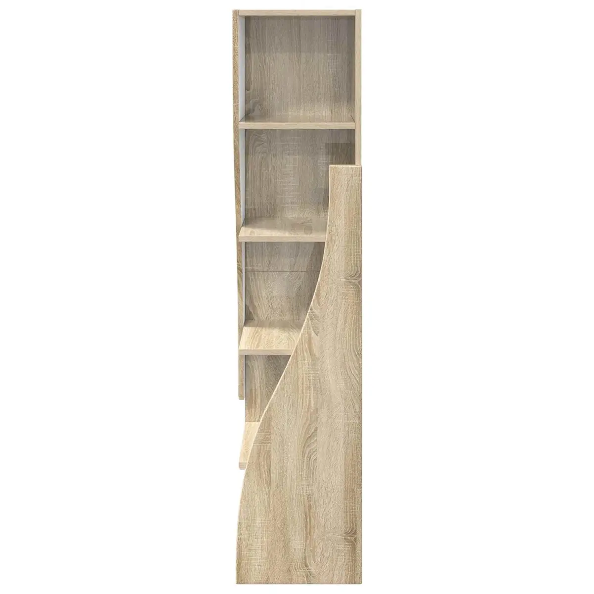 Corner Storage Cabinet Brown Compact Engineered Wood Tall Living Room