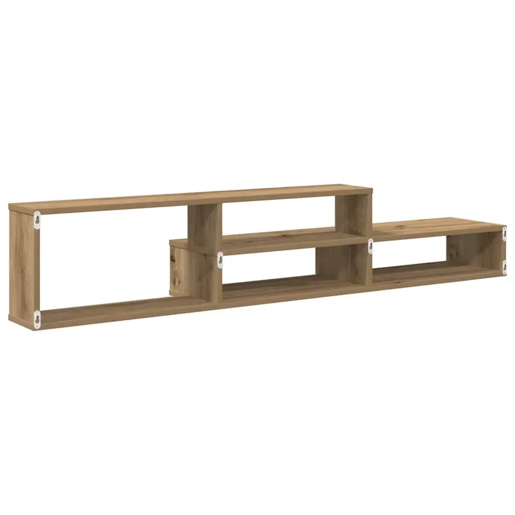 Wall TV Stand Storage Unit 150x25x28.5cm Brown Engineered Wood