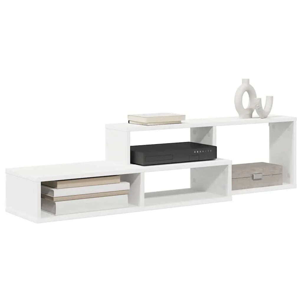 Wall Mounted TV Stand Media Storage 120x25x28.5cm Engineered Wood Matte Finish