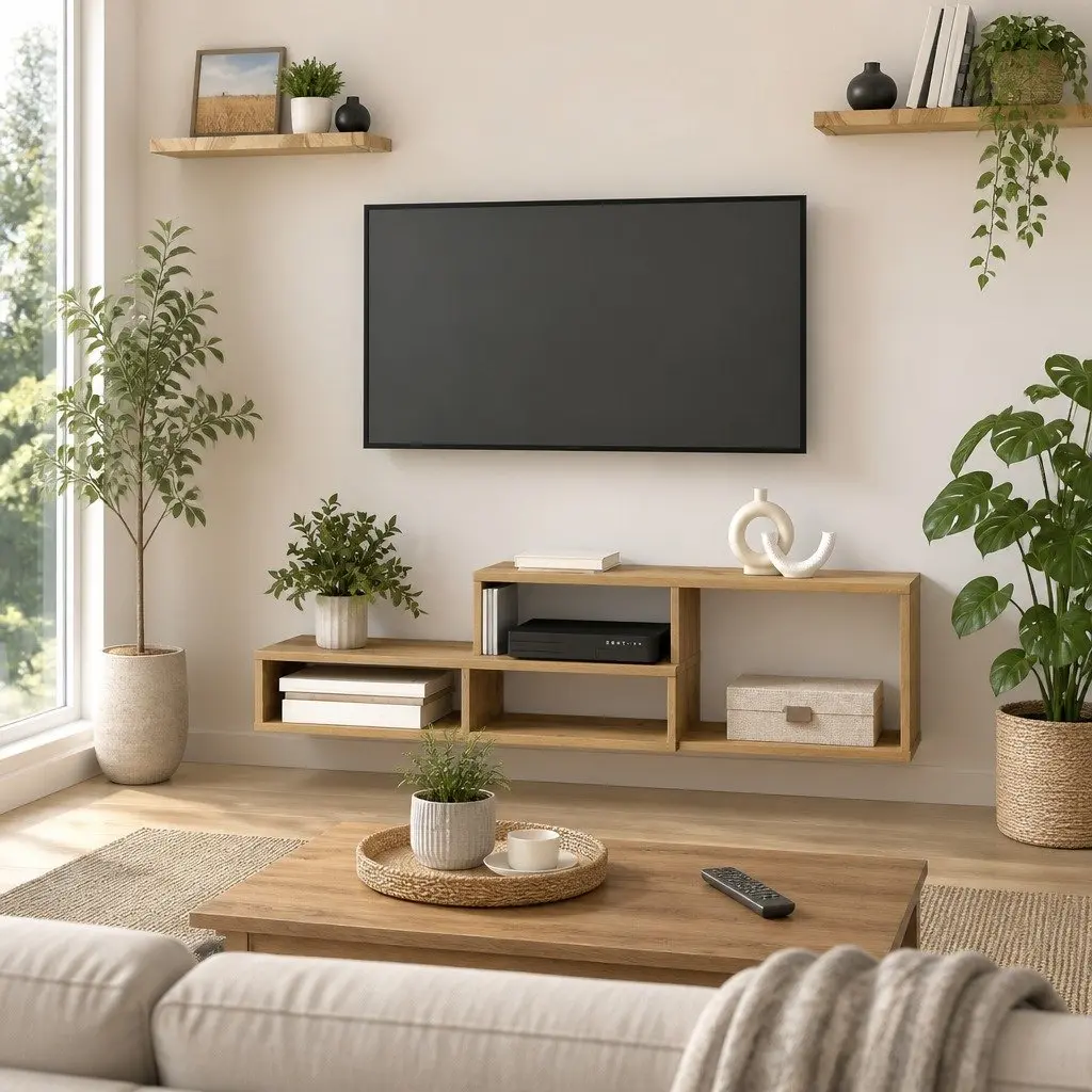 Wall Mounted TV Stand Storage Unit 120x25x28.5cm Brown Engineered Wood