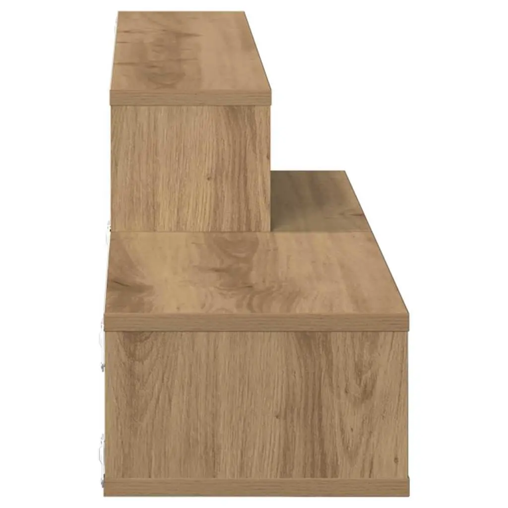 Wall Mounted TV Stand Storage Unit 120x25x28.5cm Brown Engineered Wood