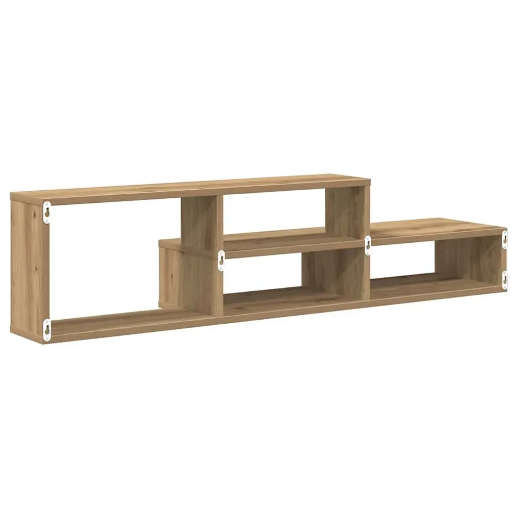 Wall Mounted TV Stand Storage Unit 120x25x28.5cm Brown Engineered Wood