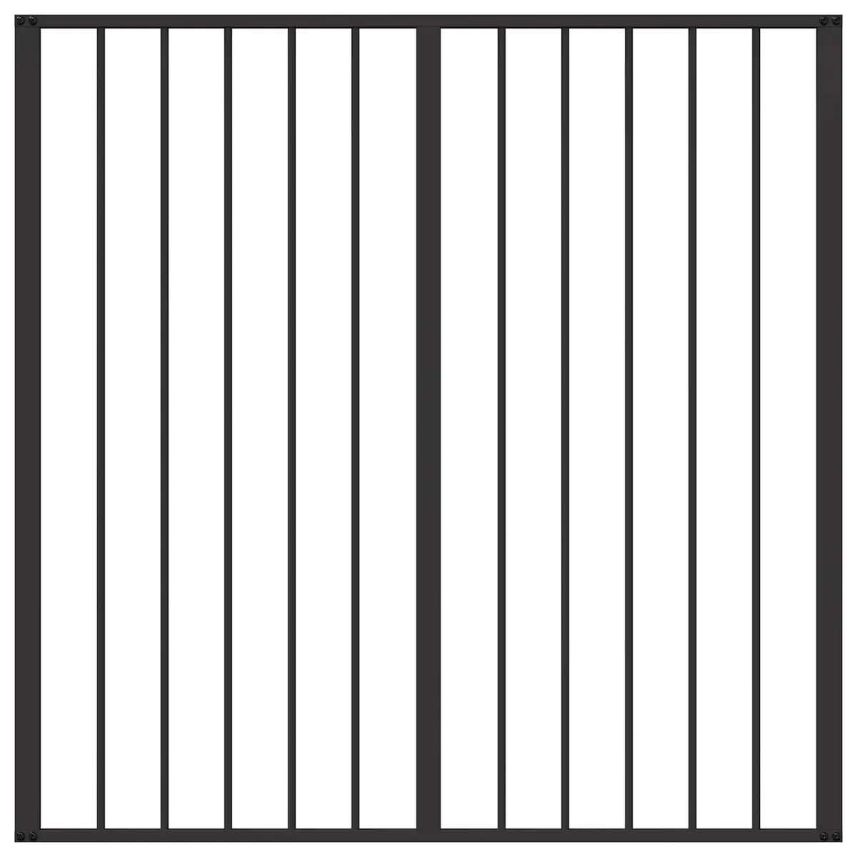 Dog Gate 2 Panels Indoor Puppy Playpen 100x100cm Black Foldable Pet Enclosure