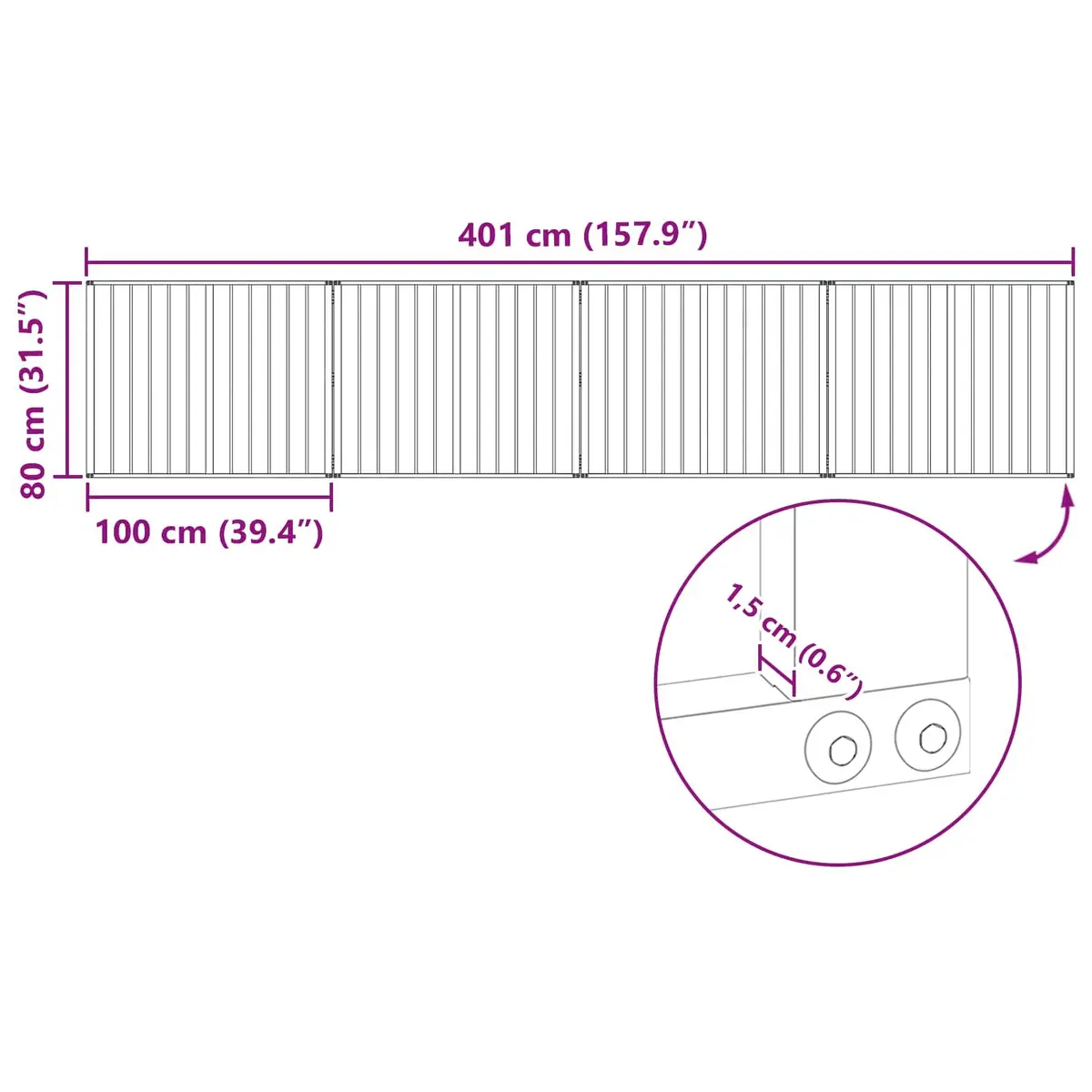 Dog Gate 4 Pieces Black Metal Enclosure Pen 100 x 80 cm Foldable Indoor Outdoor