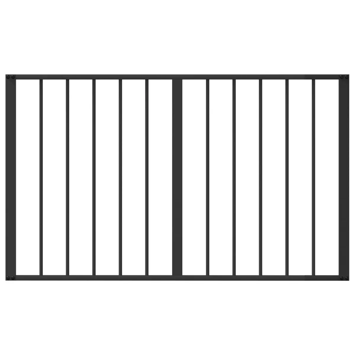Dog Gate Panel Set Puppy Playpen Barrier 100 x 60 cm Black Galvanised Steel 4 Piece