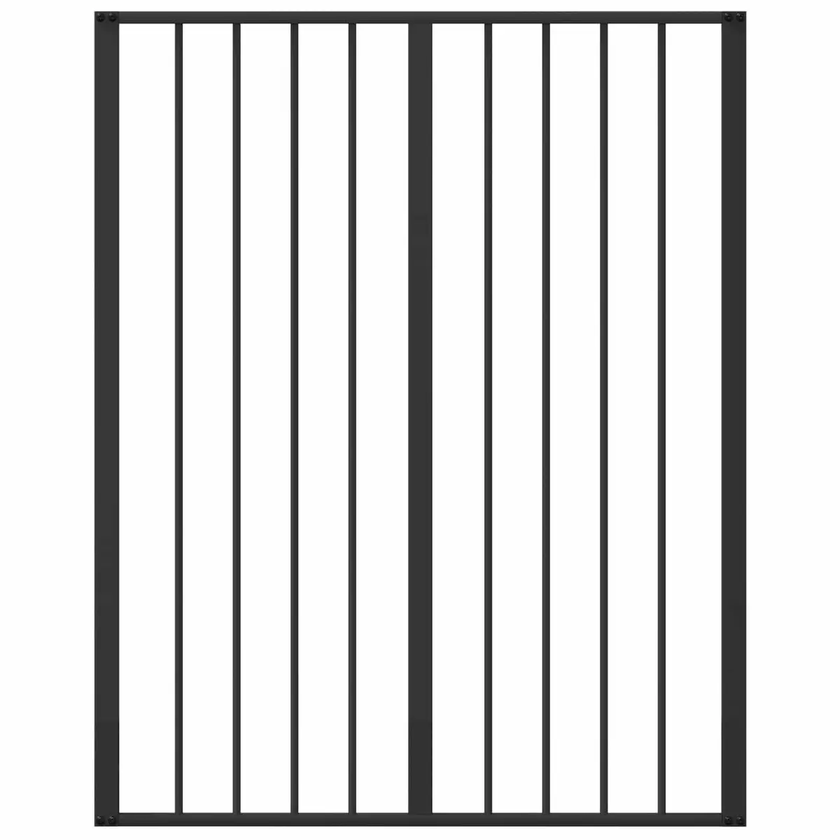 Dog Gate Panels 4 pcs Black Galvanised Steel Pet Fence Puppy Playpen Barrier