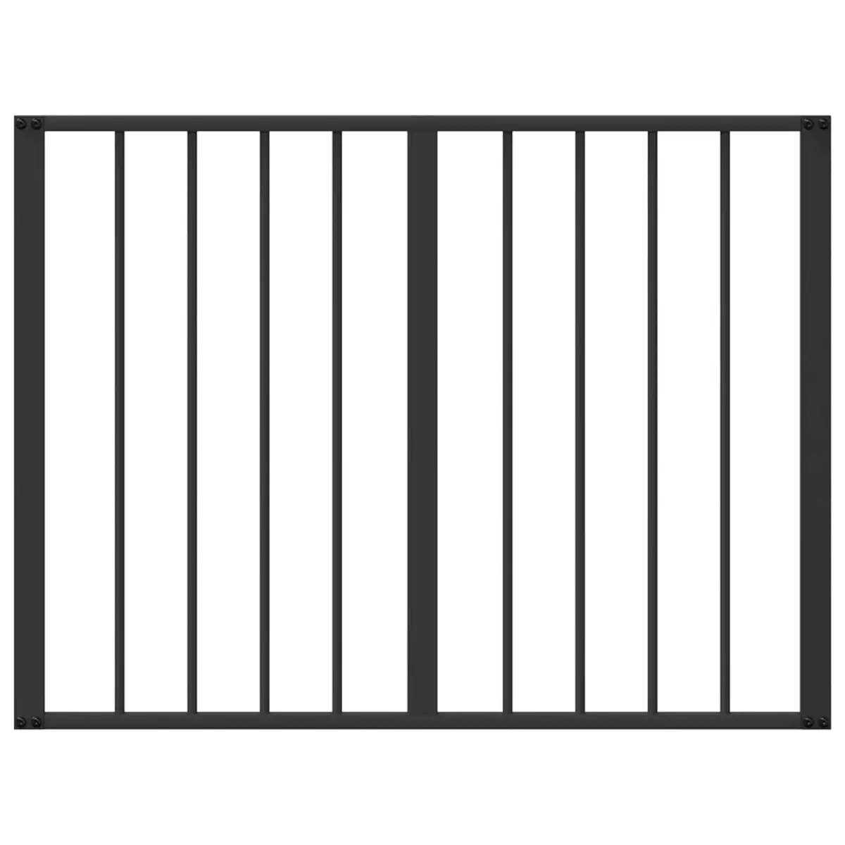 Dog Gate 4 Piece Foldable Pet Fence Panels Black 80 x 60 cm Galvanised Steel