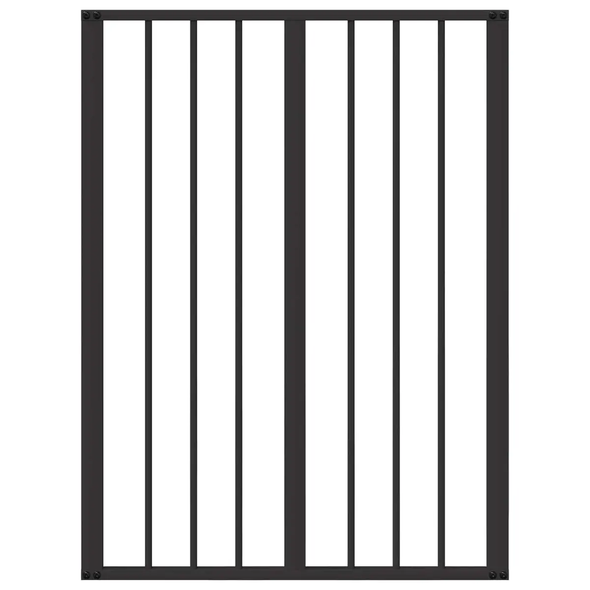 Dog Gate 2 Piece Foldable Adjustable Indoor Pen 60 x 80 cm Black