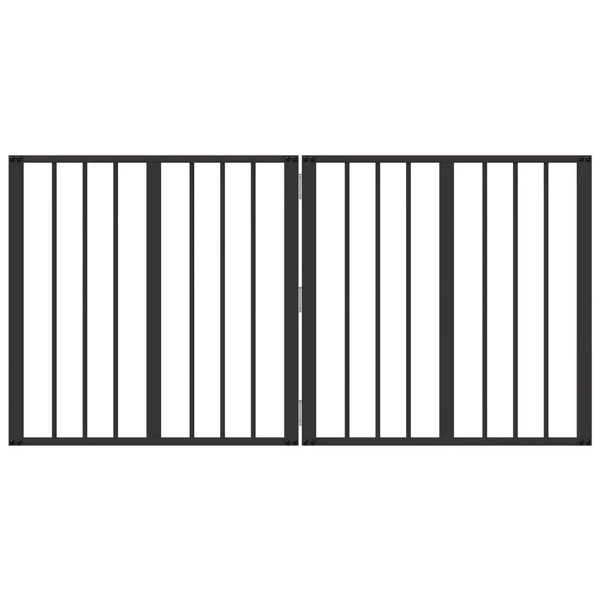 Dog Gate Indoor Pet Enclosure Foldable 60 x 60 cm Black